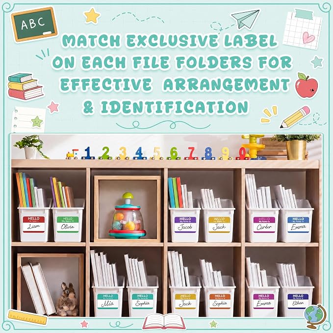 Fuutreo 12 Pcs Pieces Book Bins for Classroom Plastic Binder Holder Magazine Stuff Folder File Organizer Box for Home Office School Supplies (White)