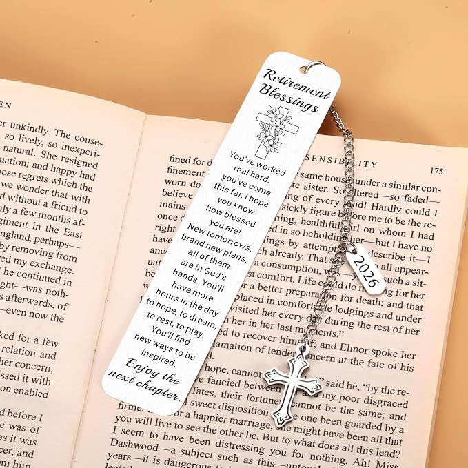 Christian Retirement Gift for Woman Man 2026, Retirement Blessings Bookmarks for Reading Woman Man Coworkers, Happy Retirement Devotional for Women Friends, Religious Happy Retired Going Away Gifts