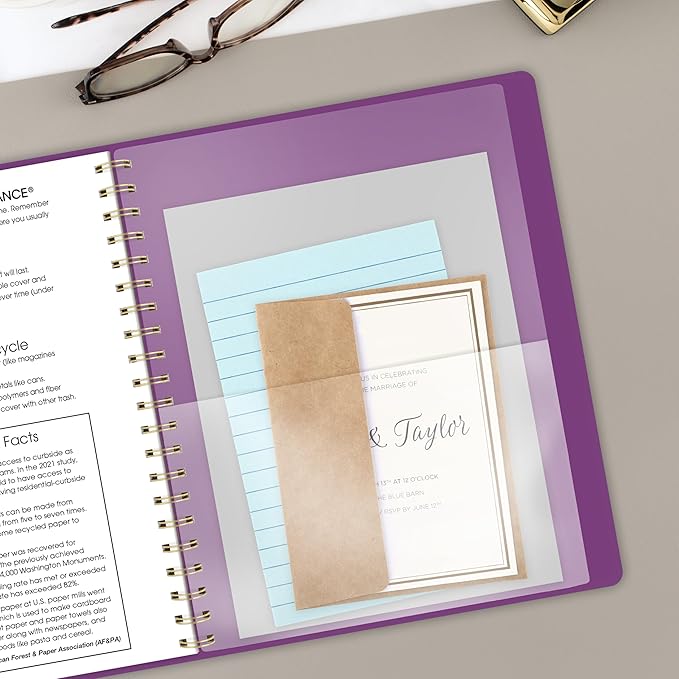 AT-A-GLANCE Planner 2026-2027 Weekly & Monthly Academic 12-Month July-June Half-Hourly Appointment Book, 8-1/4" x 11", Contemporary, Purple (70957X18)