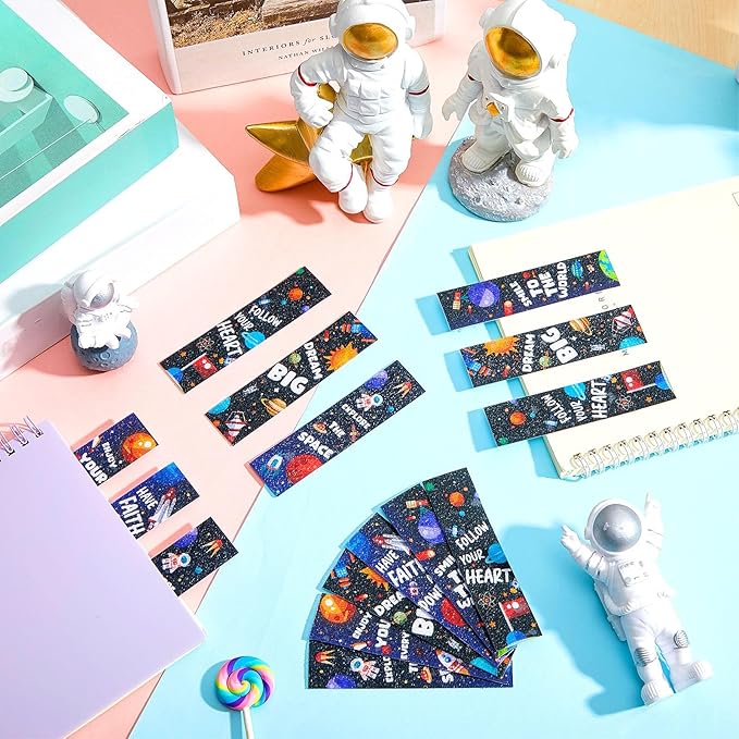 Gersoniel 36 Pcs Anxiety Sensory Stickers Strips Adhesive Textured Mental Health Calm Stickers Mindfulness Fidget Decals Stress Anxiety Relief Items for Therapy Office Desk(Spaceman Style)