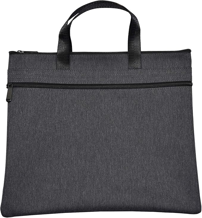 Enyuwlcm Waterproof Zipper Document Bag Handle Meeting Office Organizer Briefcase Black