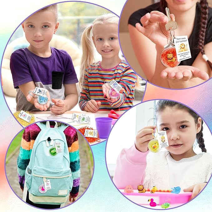 ZXSWEET 24 Sets Emotional Support Gifts Staff Appreciation Gifts Bulk Team for Employees Cute Animal Ornaments Inspirational Tags for Office Staff Teacher Group Students