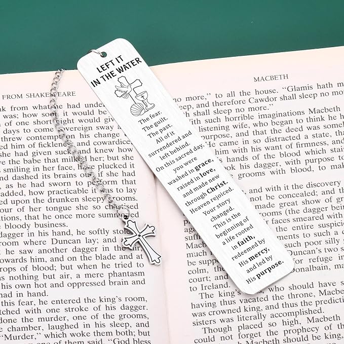 Baptism Gifts for Boys Girls Adult Christian Baptism Gifts for Women Men Left It in the Water Confirmation Gift First Communion Faith Bookmark College Dorm Room Essentials Graduation Christmas Easter
