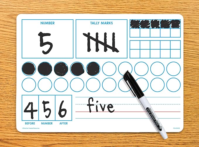 Teacher Created Resources Double-Sided Learning Numbers 1–20 Dry-Erase Boards (TCR77076)