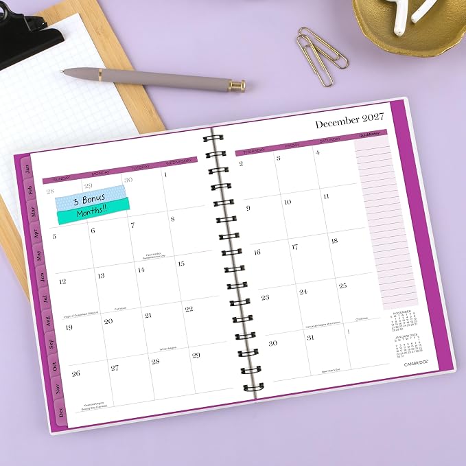 Mead Cambridge 2027 Planner, Weekly & Monthly, 5.5" x 8.5", Floral Haze (1848-200-27)