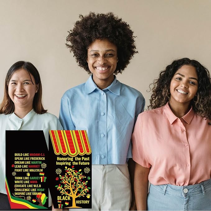 240pcs Black History Month Bookmarks Black History Month Decorations African American Gift Sets February Flash Cards for Classroom Bulletin Board MLK Day Party