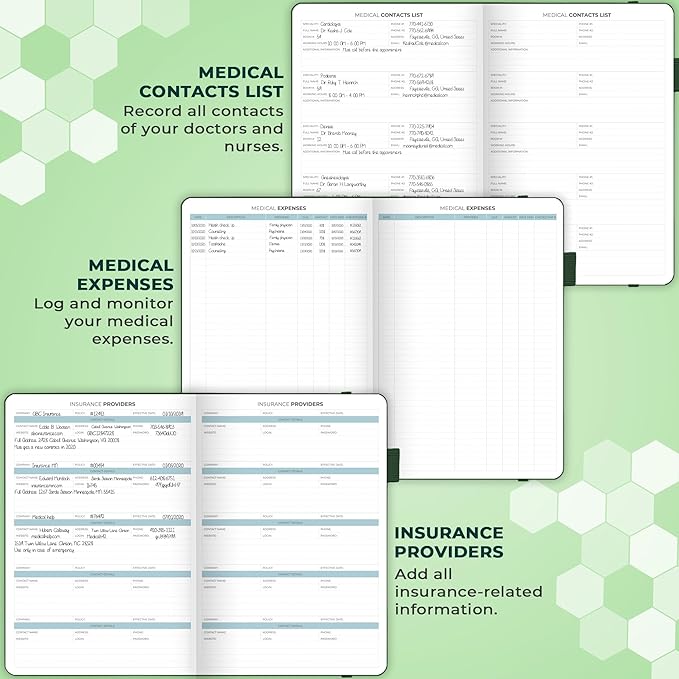 Clever Fox Medical Planner Daily – Health Diary Notebook, Wellness Journal & Self-Care Logbook, Lasts 3 Months, 7x10.5″ (Forest Green)
