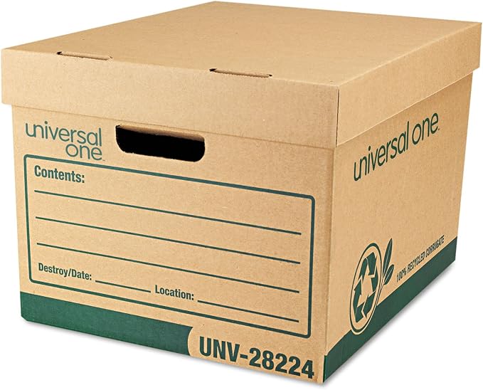 Recycled Record Storage Box, Letter, 12 X 15 X 10, Kraft, 12/Carton