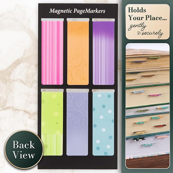Christian Art Gifts Magnetic Scripture Bookmark Set with Bible Verse: Be Still - Psalm 46:10 Inspirational Puppy-Themed Magnetic Bible Verse Pagemarker Set of 6 for Bibles and Books, Size 2.3" x 0.8"