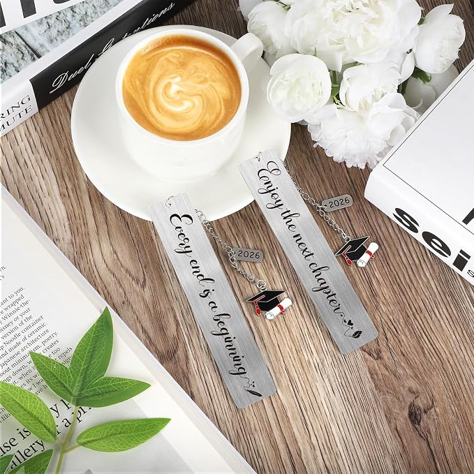 2025 Graduation Gifts for Him Her,Graduation Inspirational Bookmark Elementary High School Seniors College Graduation Gifts for Nurse Students Book Lovers-2Pcs