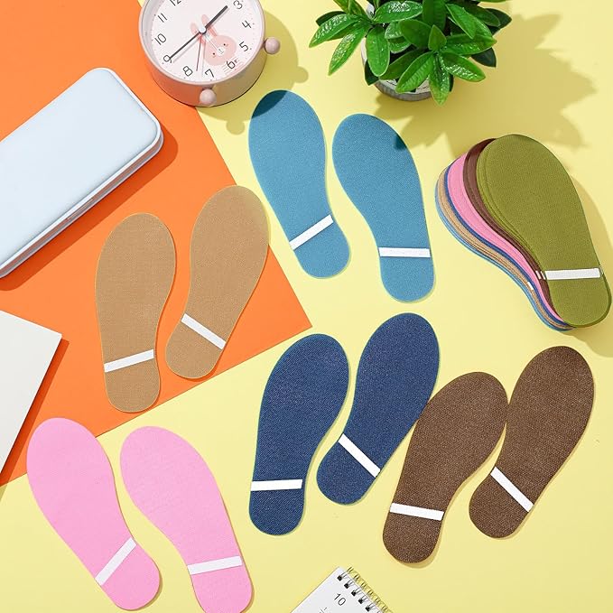 Outus 48 Pieces Feet Carpet Markers, Carpet Markers for Classroom, Rug Position Spots for Classroom Decoration, Teacher Supplies, Preschool and Kindergarten (Boho)