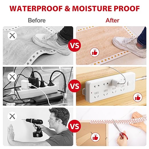 Sinfuo Double Sided Tape Heavy Duty, Removable Nano Double Sided Adhesive Tape(22Ft), Removable Damage Clear Mounting Tape Picture Hanging Adhesive Strips