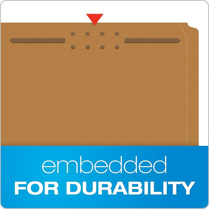 Pendaflex FK312 Pendaflex Kraft 2-Fastener Classification Folder with 1/3 Cut Tabs, 50/Box, Brown, Legal (Pack of 5)