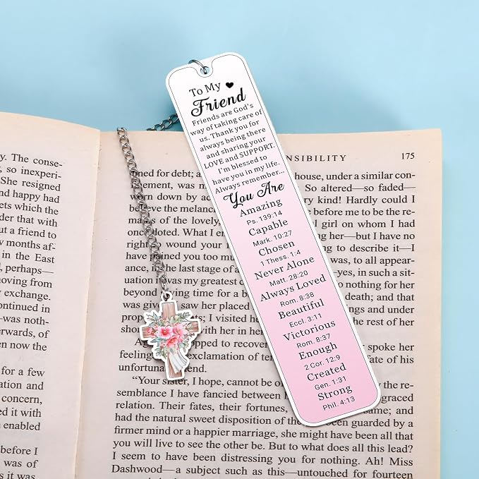 Christian Friendship Gifts for Women Friend Bookmark Birthday Valentines Day Gifts for Best Friend Girl Religious Bookmarks for Book Lovers Special Long Distance Friends Gift for Female Friends BFF