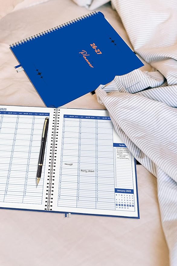 Hourly Planner 2026-2027 by StriveZen, January 2026 - July 2027, Weekly Appointment Book, Daily Scheduling Calendar, Medical, Business, 15 minutes, Pockets, Large, HARDCOVER, 8.5x11