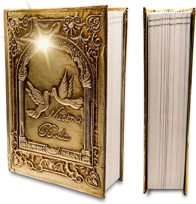 Biblia catolica en español para boda Metalic Beautiful Cover for Wedding Bible - Spanish Bible Large Print - biblia para boda - La biblia en español letra Grande - biblia y Rosario para boda catolica