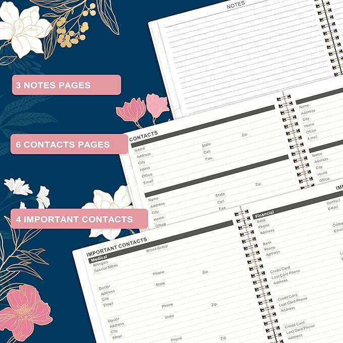 2027-2028 Monthly Planner/Calendar - Jan. 2027 - Dec. 2028, 9" x 11", Calendar Planner 2027-2028, 2 Year Monthly Planner, 24 Monthly Tabs, 2-Size Pocket