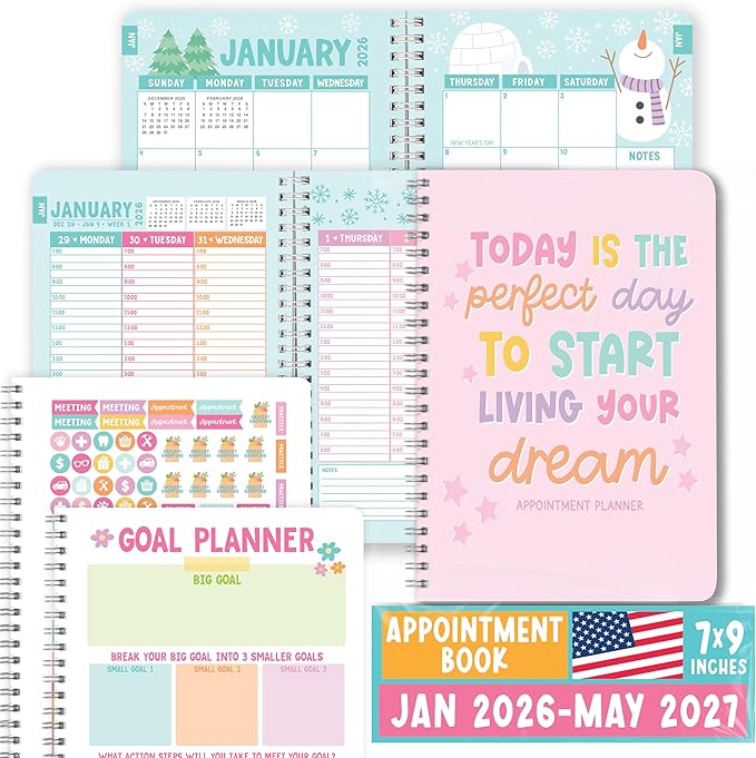 Hourly Appointment Book 2026-2027 - Appt Book 2026, Hourly Daily Weekly Monthly 2026 Appointment Planner, Schedule Planner, Scheduling Books, Appointments Calendar Home Office Business