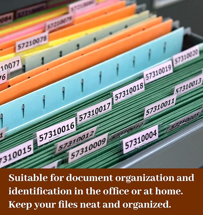 50Pcs Hanging File Folder Tabs, 3 Inch Plastic File Tabs for Hanging Folders Labels and 2 Inch Paper Inserts, Easy Quick Identification Clear Labels for Organizing Files, Binders, and Folders
