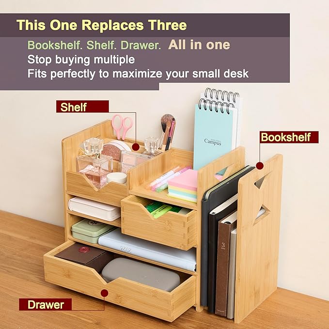 Pandorama Bamboo Desk Organizer (Medium)
