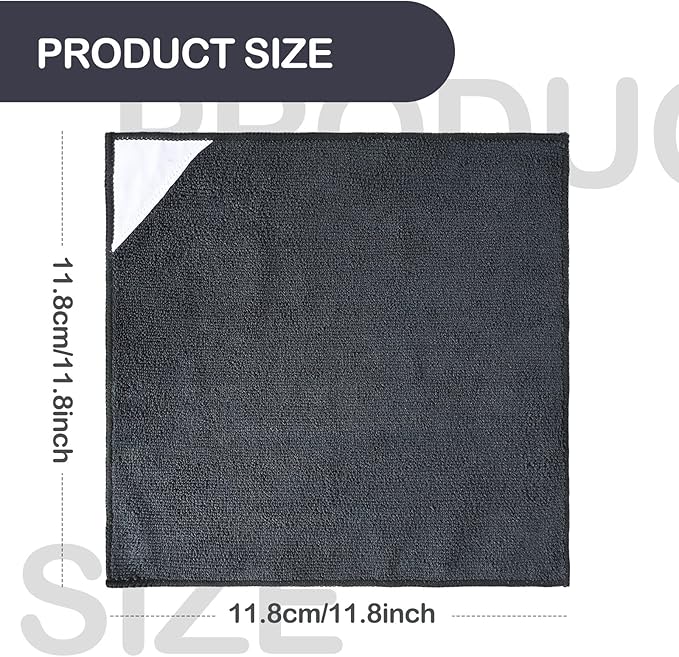 Gerrii 16 Pcs Magnetic Cleaning Cloth Dry Erasers for White Boards Compatible with Most Whiteboards Reusable Microfiber Cloth Whiteboard Eraser for Screens(Dark Gray)