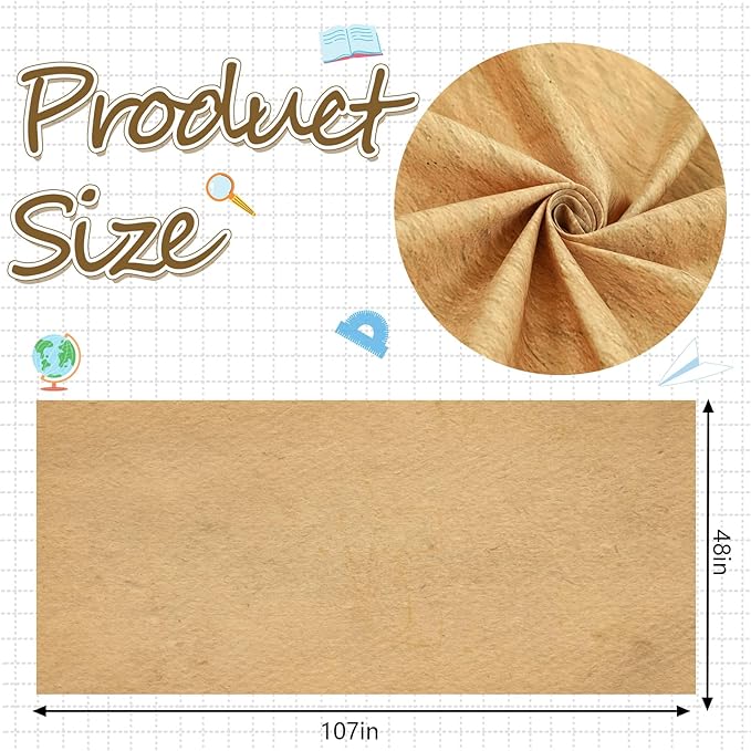 Mindsoft 1 Pc Bulletin Board Paper 48'' x 107'' Class Boards for Classroom Bulletin Boards Everyone is Welcome Classroom Board Decor Pillows Curtains Crafts (Parchment)