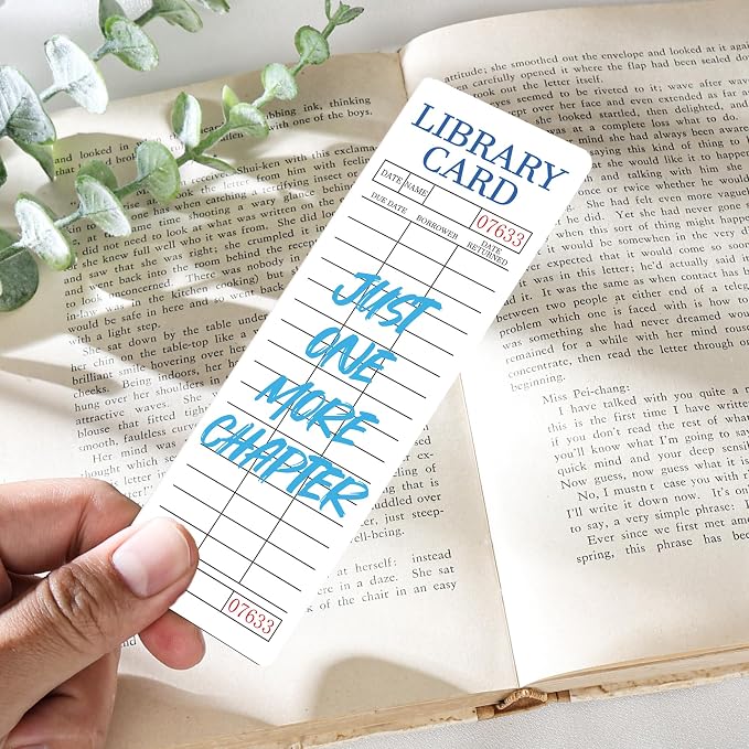 Vintage Bookmark Bulk Gifts - 100 Pcs White Library Card Paper Bookmarks for Women Girls Students Book Lovers Retro Quote Page Clips School Reading Accessories Bookish Birthday Graduation Gift