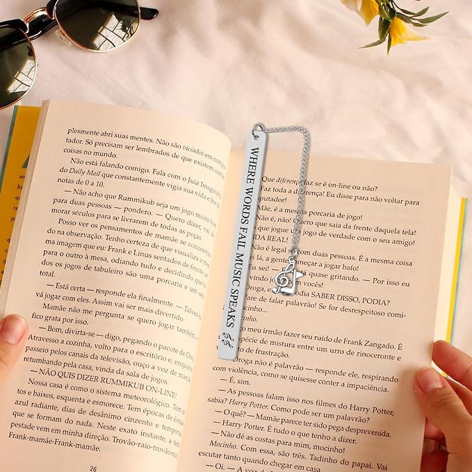 Music Bookmark Gifts Music Lovers Gift Bookmark Gifts for Book Lovers Reading Lovers Daughter Music Note Book Mark Gift for Music Teacher Student Musicians First Day of School Gifts Music Party Favors