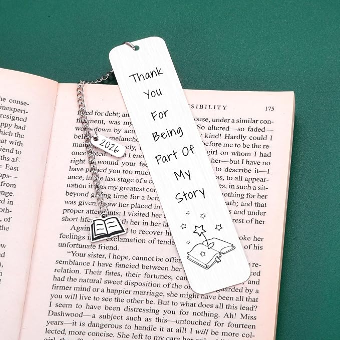 Teacher Appreciation Gifts Thank You Teacher Gifts Bulk End of School Year Gift for Women First Day of Senior Welcome Back to School Supplies Thank You for Being Part of My Story Bookmark Christmas