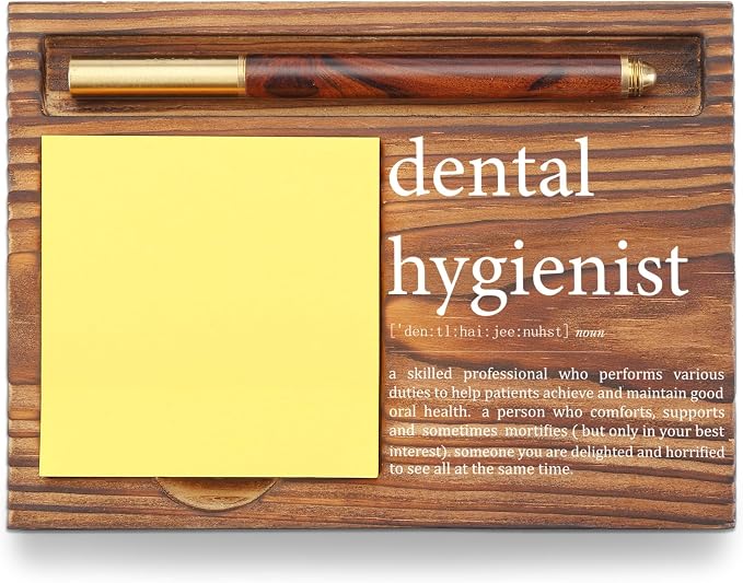 Dental Hygienist Gifts Sticky Note Holder, Thank You Appreciation Gifts for Dentist, Dental Hygienist Assistant Week Gifts Grad Gift Self-Stick Note Pad Holders for Dental Clinic Hospital TZP67