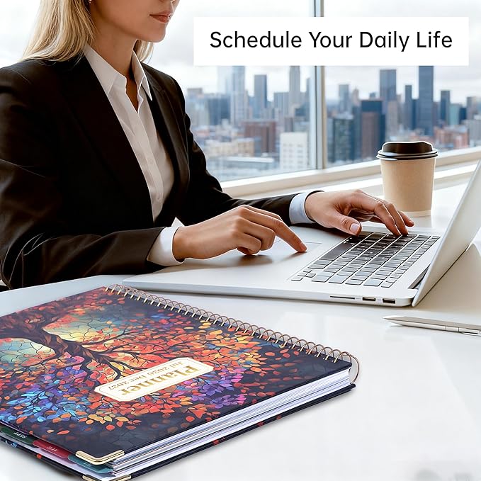 Yoment Planner 2026-2027 Weekly and Monthly 8.5"x11" Large Hardcover Planner from Jul 2026 - Dec 2027 18 Months Calendar Planners for Women Men Yearly Agenda Daily Weekly Planning with Tabs, Tree