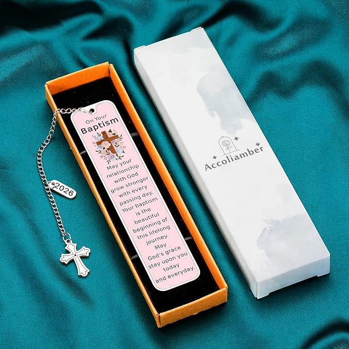 Baptism Gifts for Girl Boys Baptism Gifts for Girls Women Men from Godparent Catholic LDS Christening Gift Baptism Gift Idea Baptism Party Favors Christian Faith Cross Bookmark for Baptized Keepsake
