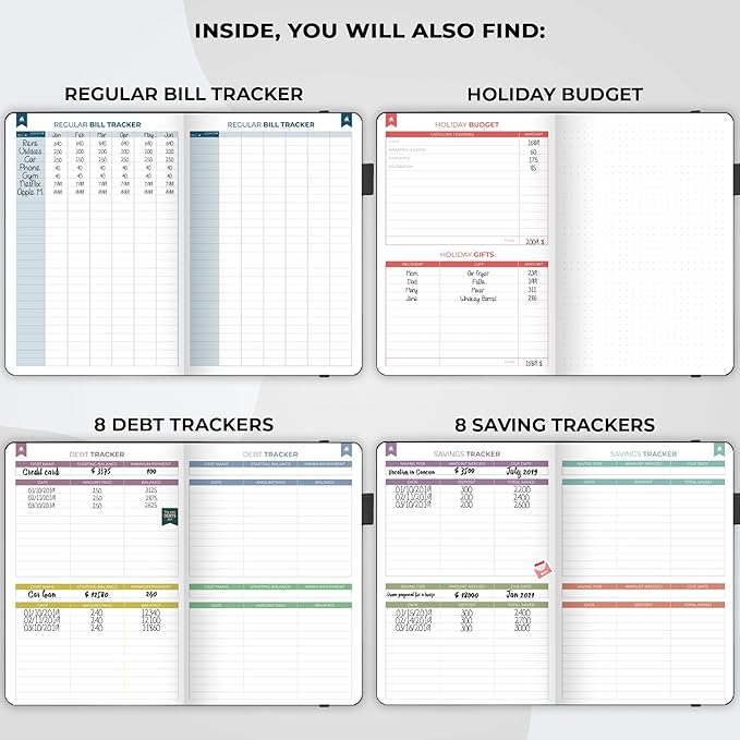 Clever Fox Budget Book 2.0 – Simple Budgeting Planner for Beginners – Financial Notebook with Money Spending, Debt & Bill Tracker (Black)