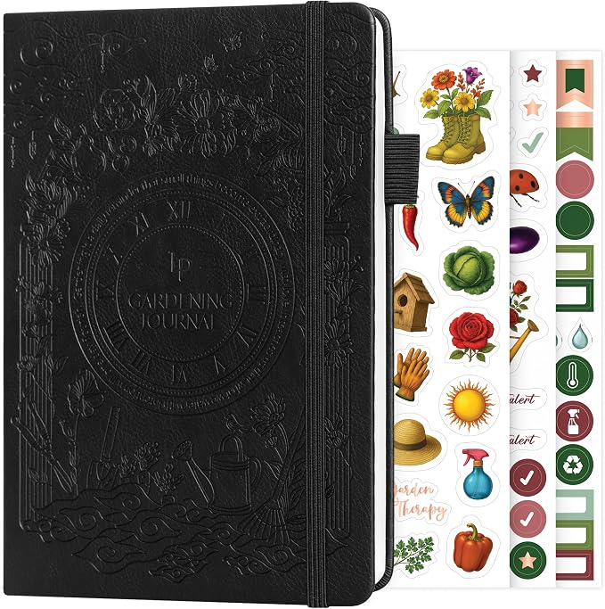 Legend Gardening Journal – 5-Year Garden Journal Planner & Log Book with Gardening Calendar & Plant Logs – Hardcover Garden Planner (Black)