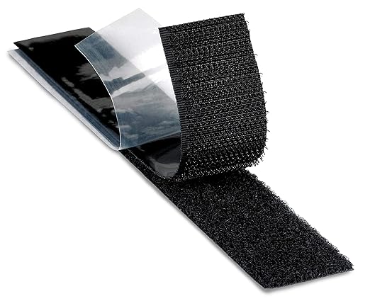 3M Fastener SJ3523 Loop Plasticizer Resistant S030 Black, 1 in x 50 yd 3.1 mm Engaged Thickness (Pack of 1)