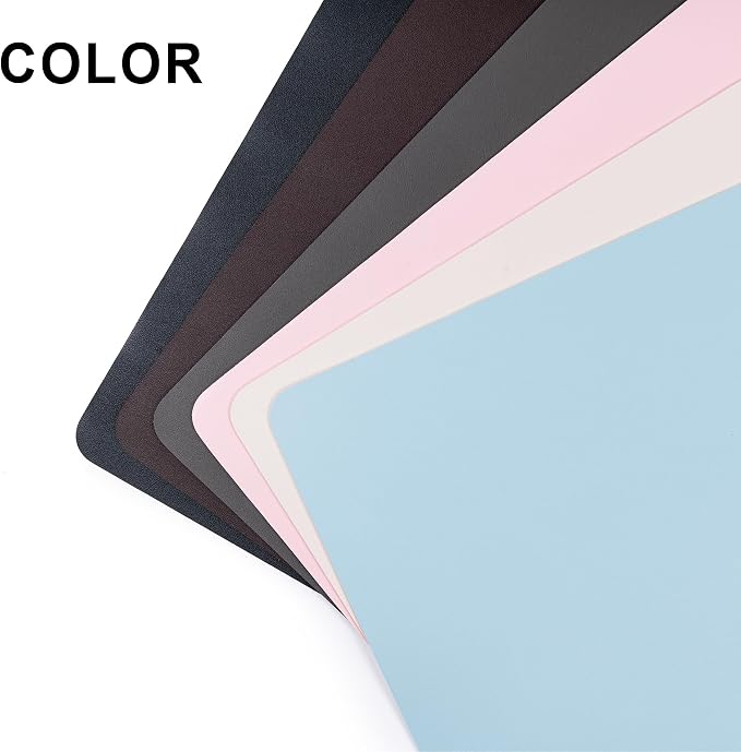 CADONO Leather Desk Pad Protector, Non-Slip, Easy Clean, Eggshell, 23.6" x 13.7"