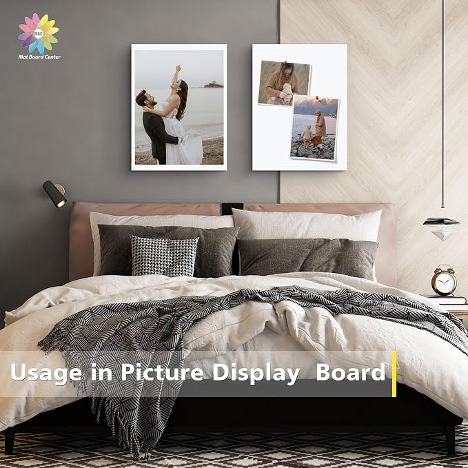 Mat Board Center Premium White Foam Core Board - 24x36 Inches, 3/16" Thick - 10 Pack, Acid-Free - Ideal for Mounting, Crafts, Art, and Presentations