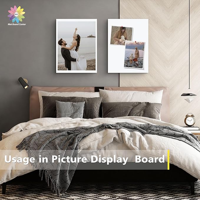 Mat Board Center Premium White Foam Core Board - 12x16 Inches, 3/16" Thick - 10 Pack, Acid-Free - Ideal for Mounting, Crafts, Art, and Presentations