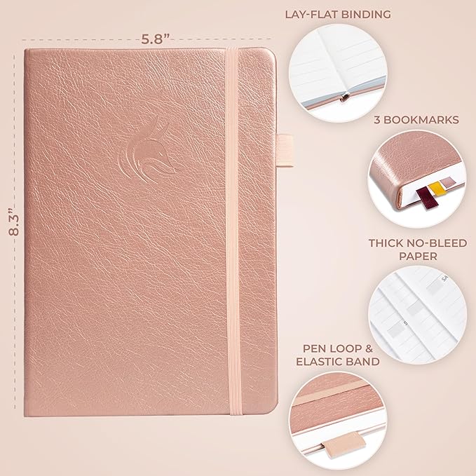 Clever Fox Planner Schedule – Undated Weekly & Monthly Life Planner with Time Slots, Appointment Book & Daily Organizer, A5 (Rose Gold)