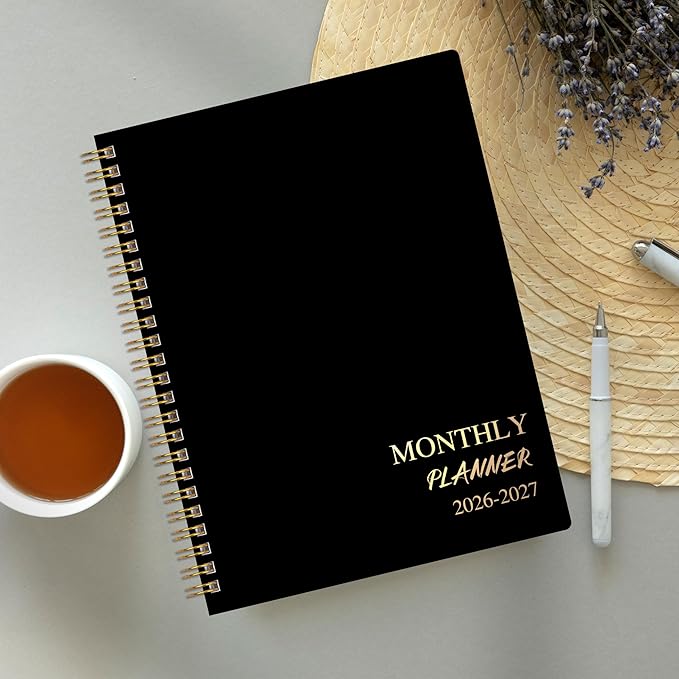 2026-2027 Monthly Planner - 2 Year Monthly Planner 2026-2027, Hard Cardboard Cover, Jan 2026 - Dec 2027, 7.5" x 10", 2 Year Calendar with 24 Month, Twin-wire Binding, Note Pages