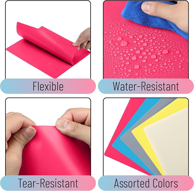 Mr. Pen- Plastic Folders with Pockets, 5 pcs, Aesthetic File Folder with Business Card Slot, 2-Pocket Folder, Back to School, Office, Filing Supplies