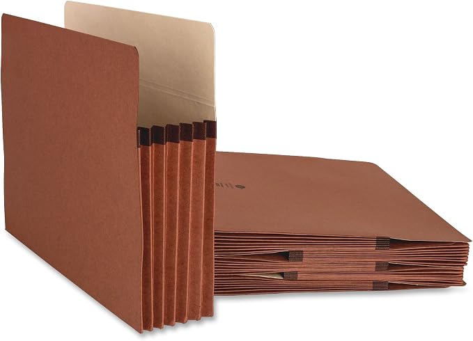 Business Source, BSN65792, Redrope Letter Expanding File Pockets, 10 / Box, Redrope