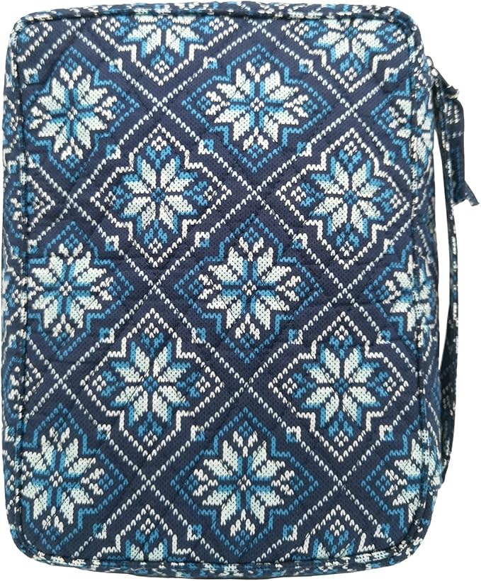 DIWI Quilted Bible Cover Extra Large Sizes 11.25 X 8.25 X 2.75 Good Book Case (XL, C1 Blue Pane)