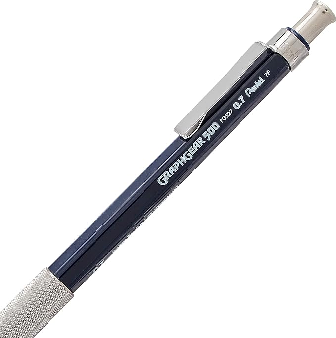 Pentel Graph Gear 500 Automatic Drafting Pencil, 0.7mm, Blue Barrel, 1 Pack (PG527BP)