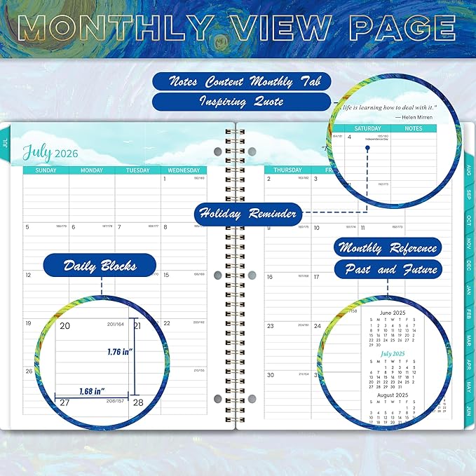 Student Planner 2026-2027 - July 2026 - June 2027 School Planner, 9" x 11", Weekly LessonPlanner, Twin- Wire Binding, Stickers, Perfect Organizer