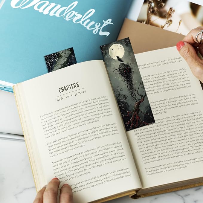 60 Pcs Gothic Fairytale Bookmarks Bulk, Dark Fantasy Paper Book Marks Bulk for Reading Women, Dark Academia Merch Book Lover Gifts for Women Girls School Office Supplies