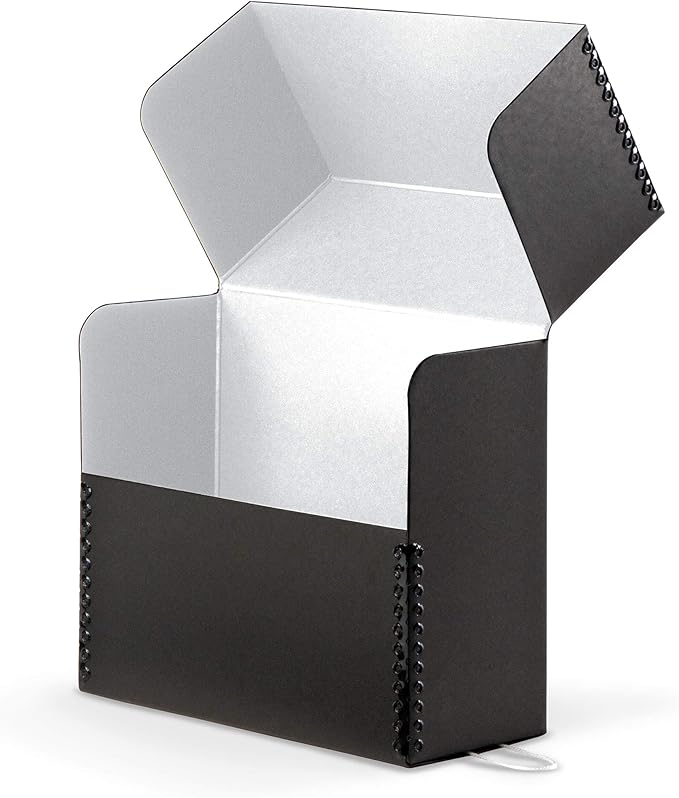 Gaylord Archival Black Flip-Top Document Storage Box - 2 1/2W x 12 1/4L x 10 1/4" H