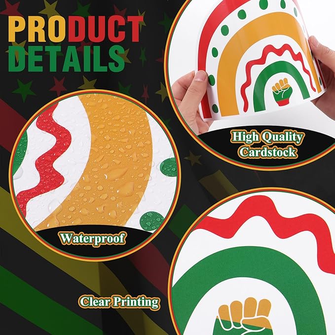 Mooliwe Black History Bulletin Board Decorations Set Diversity Black History Month Borders Cutouts for Classroom Chalkboard Wall Door Decor African American Holiday Party Supplies(Classic Style)