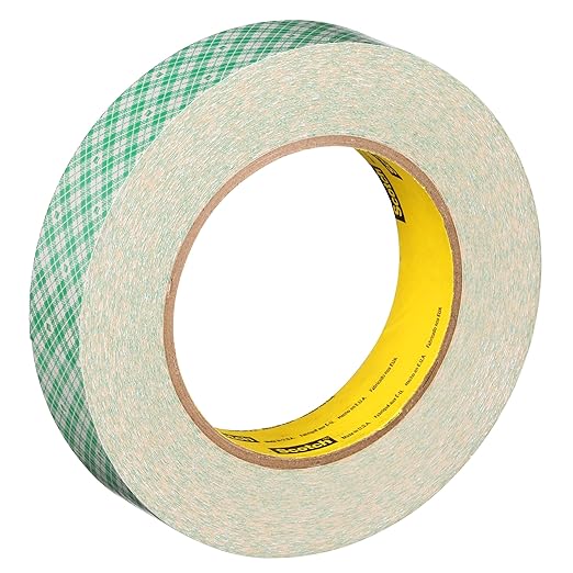 3M Double Coated Paper Tape 410M, Natural, 1 in x 36 yd, 5 mil, 1 Roll, Quick Grab and Dependable Hold
