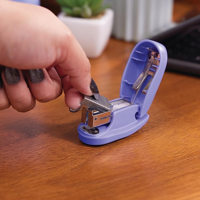 Swingline Mini Stapler, Tot, 12 Sheet Capacity, includes Built-In Staple Remover & 1000 Standard Staples, Purple - S7079173